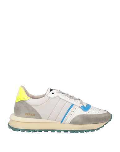 Hidnander Woman Sneakers White Size 8 Leather, Textile Fibers