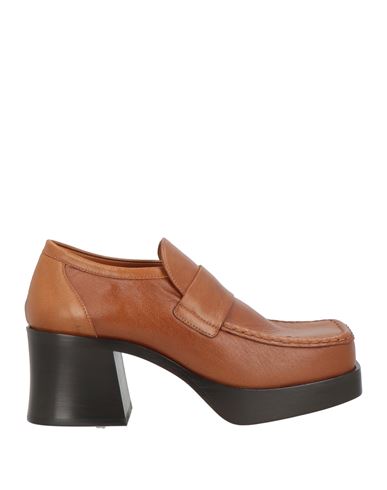 Marni Woman Loafers Tan Size 8 Leather