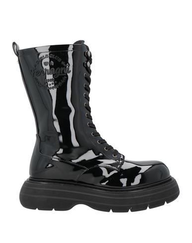 CHIARA FERRAGNI CHIARA FERRAGNI WOMAN ANKLE BOOTS BLACK SIZE 8 TEXTILE FIBERS 