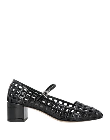 Aeyde Black Aline Caged Mary-jane Heels