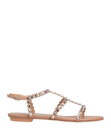 Aquazzura Tequila Crystal-embellished Metallic Leather Sandals