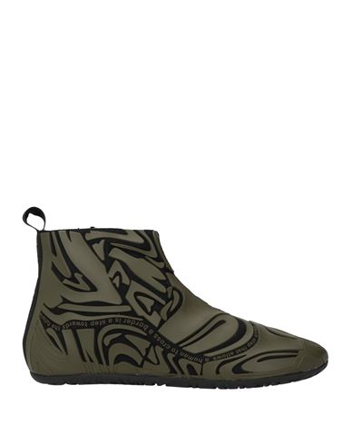 RBRSL RUBBER SOUL RBRSL RUBBER SOUL MAN SNEAKERS MILITARY GREEN SIZE 9 TEXTILE FIBERS, RUBBER 