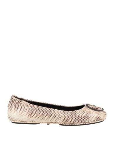 Tory Burch Woman Ballet Flats Cream Size 8 Goat Skin In White