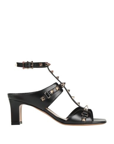Valentino Garavani Woman Sandals Black Size 6 Leather