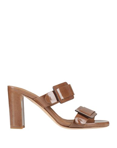 Del Carlo Woman Sandals Brown Size 7 Leather