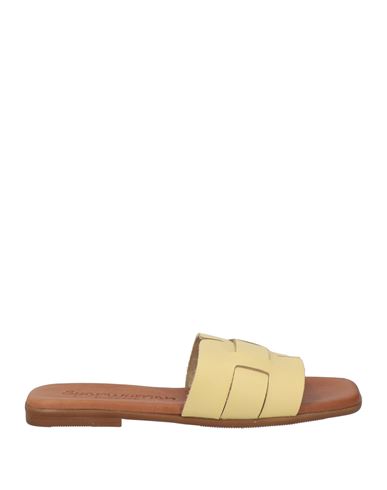 Shop Sparwoman Woman Sandals Pastel Yellow Size 5 Leather