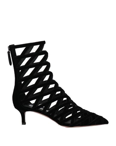 Aquazzura Woman Ankle Boots Black Size 7 Textile Fibers