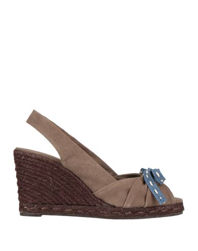 Castaã±er Castañer Woman Espadrilles Khaki Size 8.5 Textile Fibers