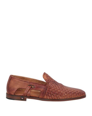 MORGILLO MORGILLO MAN LOAFERS TAN SIZE 7 LEATHER 