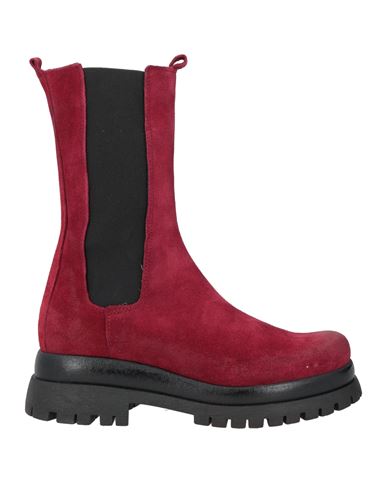 Divine Follie Woman Ankle Boots Burgundy Size 8 Leather