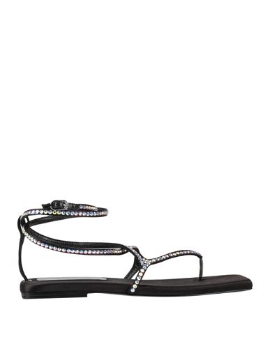 Le Silla Woman Thong Sandal Black Size 6.5 Textile Fibers In Black