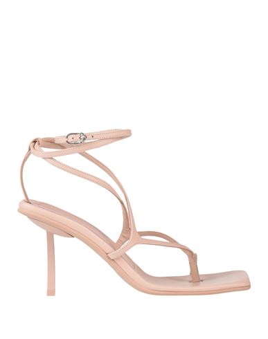 Le Silla Woman Thong Sandal Blush Size 6 Leather In Pink