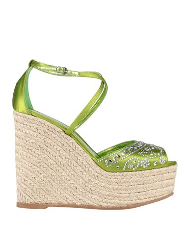 Le Silla Woman Espadrilles Lime Green Size 8 Textile Fibers
