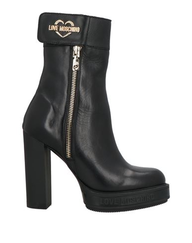 Love Moschino Woman Ankle Boots Black Size 8 Calfskin