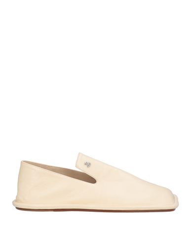 Jil Sander Woman Loafers Ivory Size 8 Leather