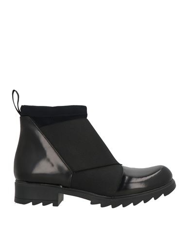 Melluso Woman Ankle Boots Black Size 7 Leather, Textile Fibers