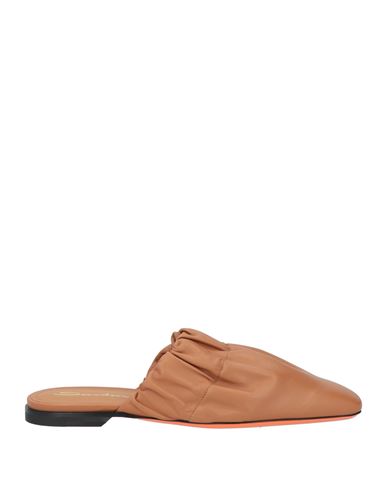 Santoni Woman Mules & Clogs Camel Size 8 Leather In Brown