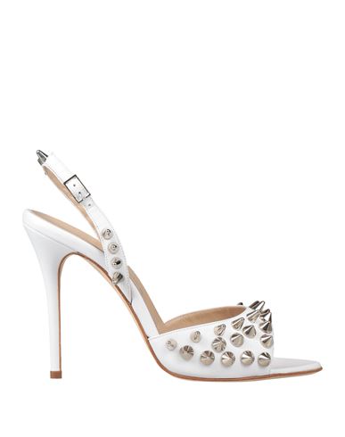 Alessandra Rich Woman Sandals White Size 6.5 Leather In White