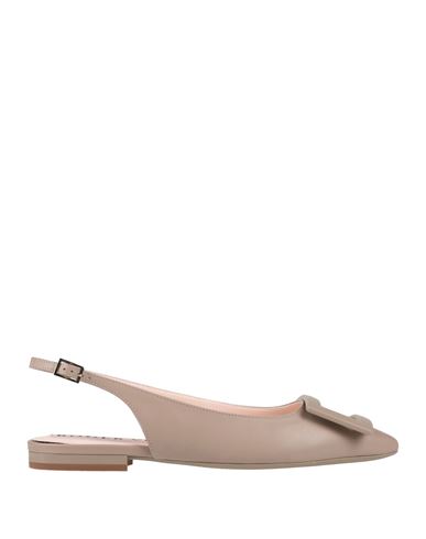 Roger Vivier Woman Ballet Flats Taupe Size 5 Leather