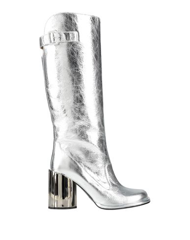 Ami Alexandre Mattiussi Woman Boot Silver Size 6 Leather