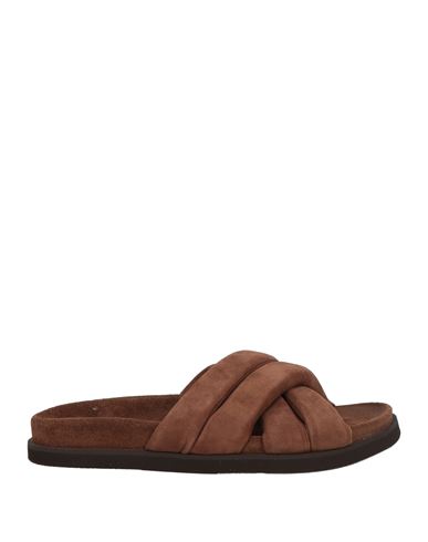 SEMICOUTURE SEMICOUTURE WOMAN SANDALS DARK BROWN SIZE 7 LEATHER 