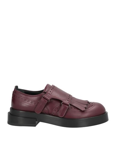 Premiata Woman Loafers Burgundy Size 8 Leather