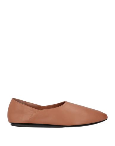 Jil Sander Woman Ballet Flats Brown Size 9.5 Leather