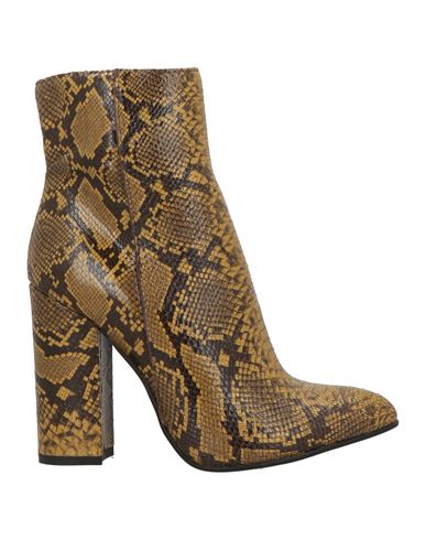 HILYA HILYA WOMAN ANKLE BOOTS MUSTARD SIZE 7 LEATHER 