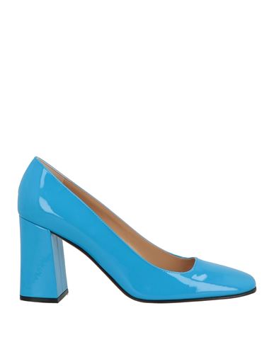 Sergio Rossi Woman Pumps Azure Size 8 Leather