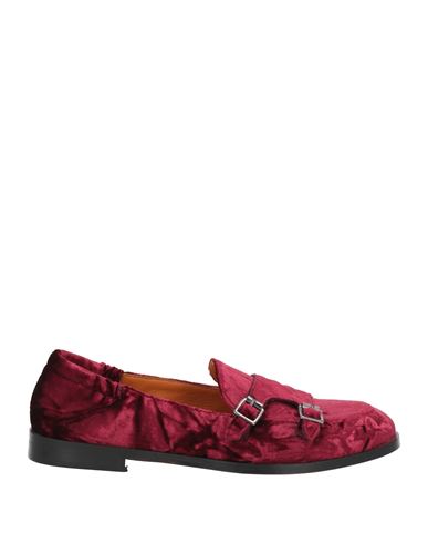 Silvia Rossini Woman Loafers Burgundy Size 8 Textile Fibers