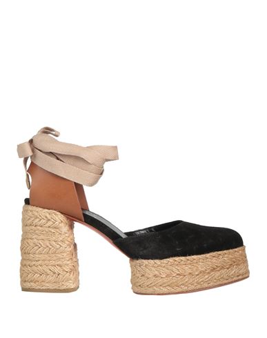 Christian Louboutin Woman Espadrilles Black Size 7 Leather