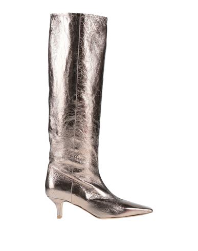 Alysi Woman Boot Bronze Size 8 Leather