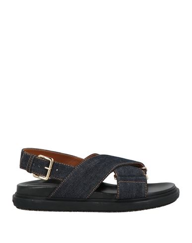 Marni Woman Sandals Blue Size 8 Textile Fibers