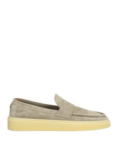 Fabiano Ricci Man Loafers Sage Green Size 12 Leather