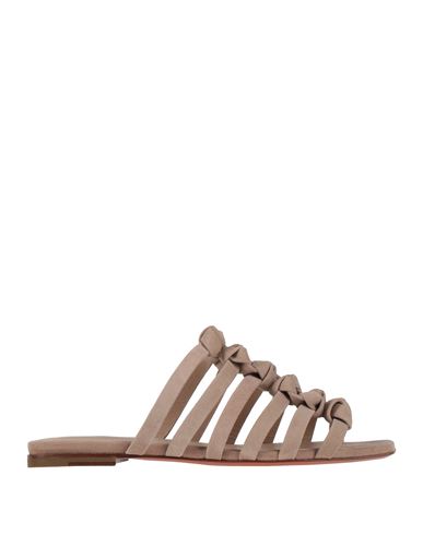 Santoni Woman Sandals Taupe Size 8 Leather In Gray