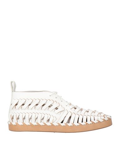 Jil Sander Woman Ankle Boots White Size 7.5 Calfskin
