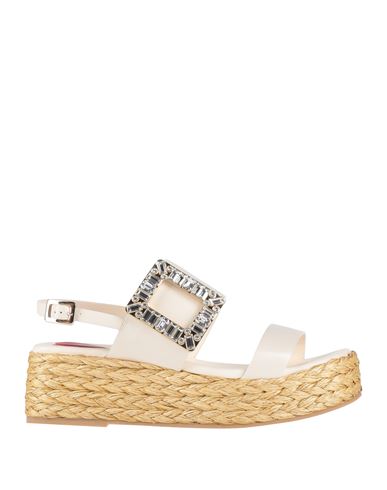 Roger Vivier Woman Espadrilles White Size 8 Leather