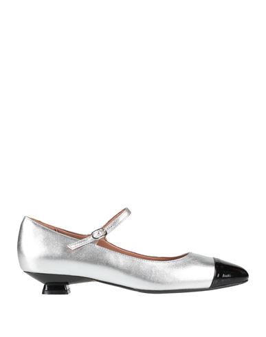 Ovyè Ovyé Woman Ballet Flats Silver Size 8 Leather