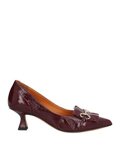Silvia Rossini Woman Pumps Burgundy Size 9 Leather