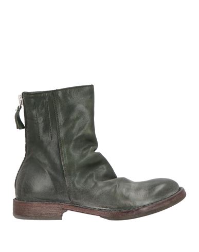 Moma Woman Ankle Boots Dark Green Size 8 Leather In Green