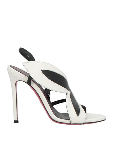 Luciano Padovan Woman Sandals White Size 8 Leather