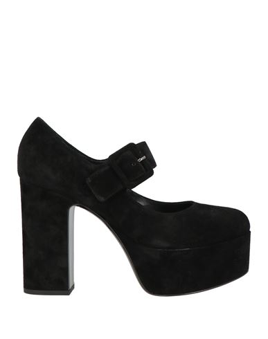 Casadei Woman Pumps Black Size 8 Leather