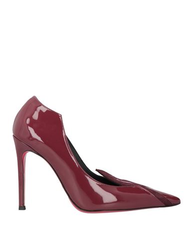 Luciano Padovan Woman Pumps Burgundy Size 8 Leather In Burgundy