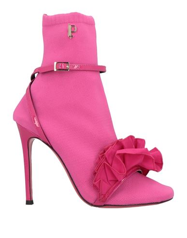 Luciano Padovan Woman Ankle Boots Fuchsia Size 10 Textile Fibers