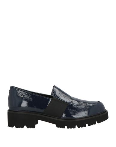 Cinzia Soft Woman Loafers Navy Size 8 Leather, Elastic Fibres