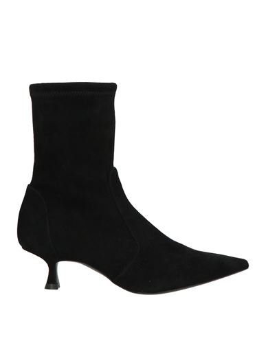 Stuart Weitzman Naomi Stretch Suede Ankle Booties In Black