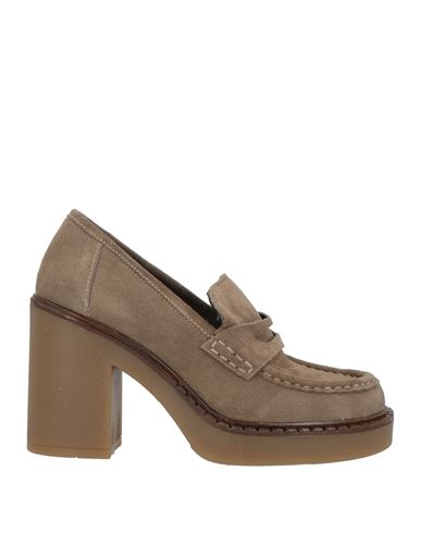 Cinzia Soft Woman Loafers Khaki Size 8 Leather