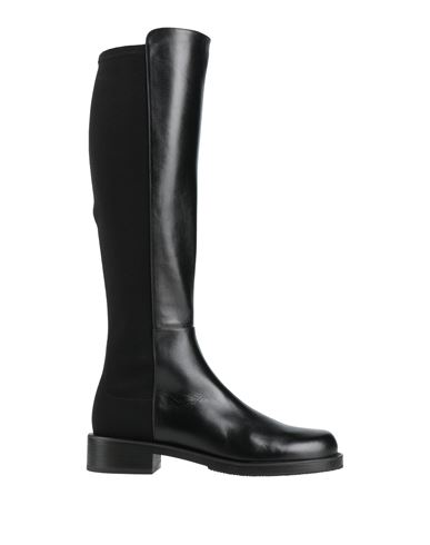 Stuart Weitzman Woman Boot Black Size 7.5 Leather, Textile Fibers