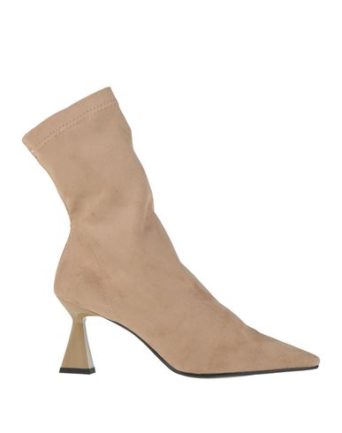 Cinzia Soft Woman Ankle Boots Beige Size 8 Textile Fibers