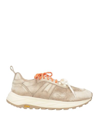 Moma Woman Sneakers Beige Size 12 Leather